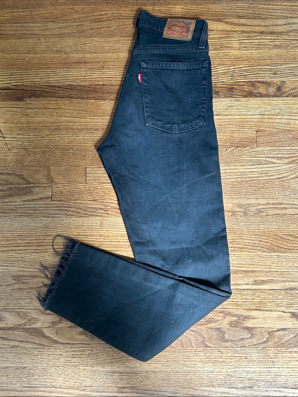 Levi's Black High-Rise Straight Jeans
